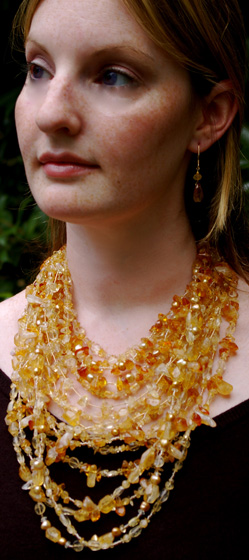 Citrine Necklace handmade by Betsy Klein Jewelry