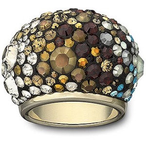Swarovski Crystal Ring Mocca and AB Ombre look