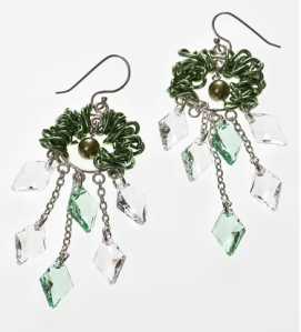 Swarovski Crystal Leaves Earrings jewelry design inspiration