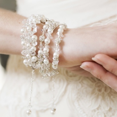 Swarovski Crystal Bridal Jewelry Bicones and Rhinestone Rondelles