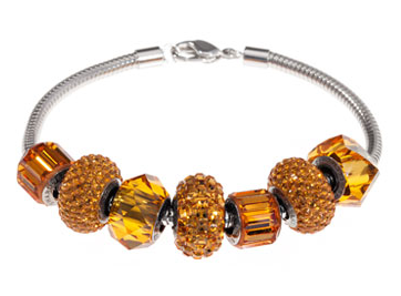 Swarovski Topaz Birthstone Bracelet Be Charmed Pave Beads