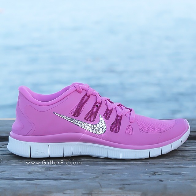 Swarovski Crystal Nike Shoes Pink