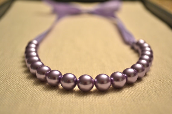 Swarovski Lavander Pearl Necklace