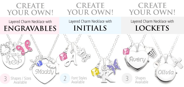 Tiny Blessings personalized jewelry made with Swarovski Crystal Elements for tweens and teens designer charm necklaces