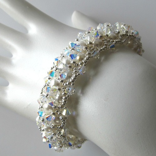 Swarovski Beaded Crystal Bracelet Bridal Jewelry