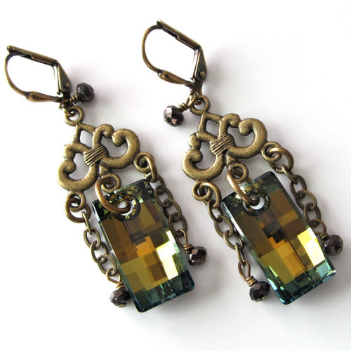 Swarovski Crystal tabac earrings