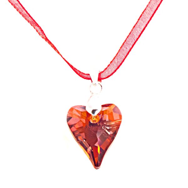 Swarovski Crystal Red Magma Wild Heart Pendant