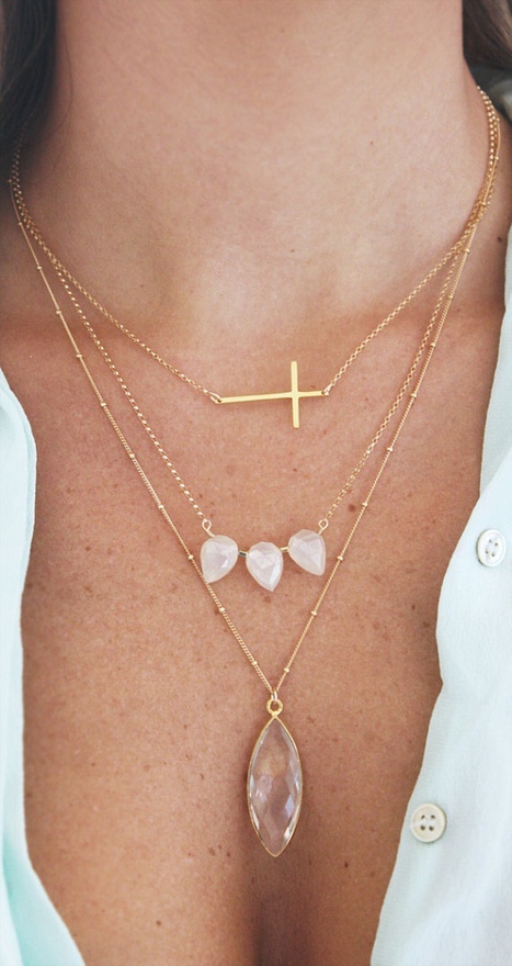 Layered necklace delicate jewelry trend