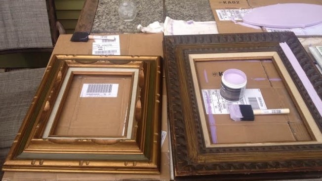 DIY painting frames for tradeshow from Rainbows of Light