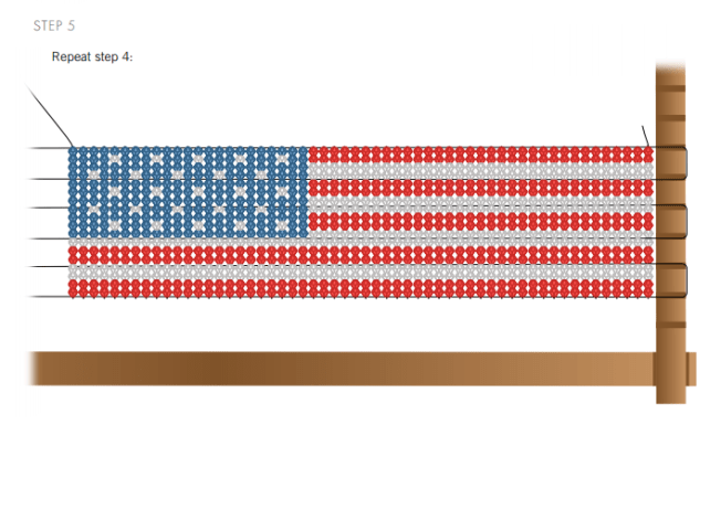 DIY American Dream Swarovski Crystal Bracelet Instructions Step 5