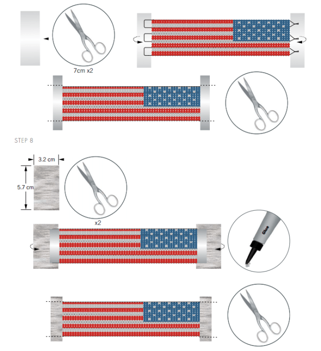 DIY American Dream Swarovski Crystal Bracelet Instructions Step 7