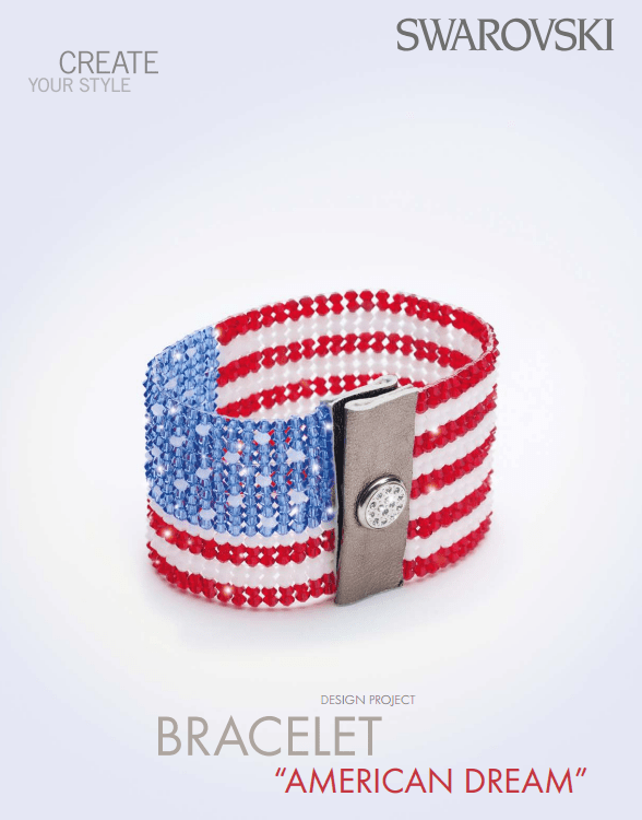 DIY American Dream Swarovski Crystal Bracelet