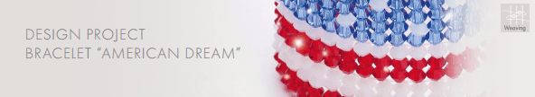 DIY American Dream Swarovski Crystal Flag Bracelet