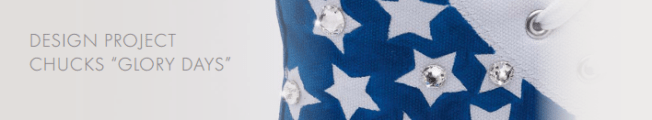 DIY Swarovski Crystal Chuck Taylor Shoes design and instructions banner