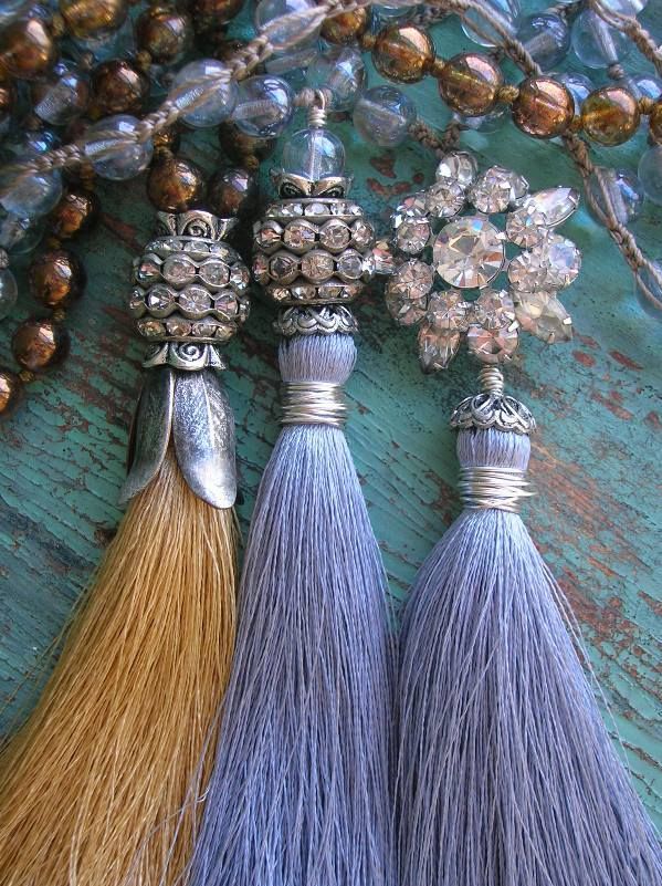 Jewelry Trends Crystal and tassel necklaces