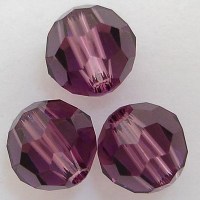 Swarovski Crystal Round Beads Amethyst