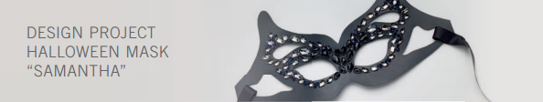 Swarovski Crystal Halloween Mask DIY Steps and instruction design project