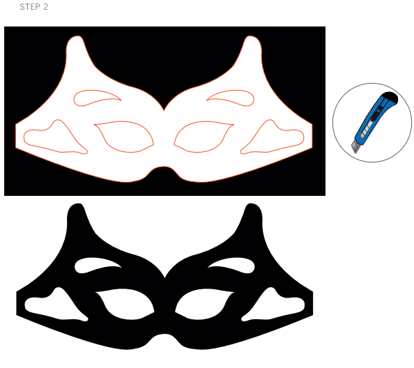 Swarovski Crystal Halloween Mask DIY Steps and instruction step 2