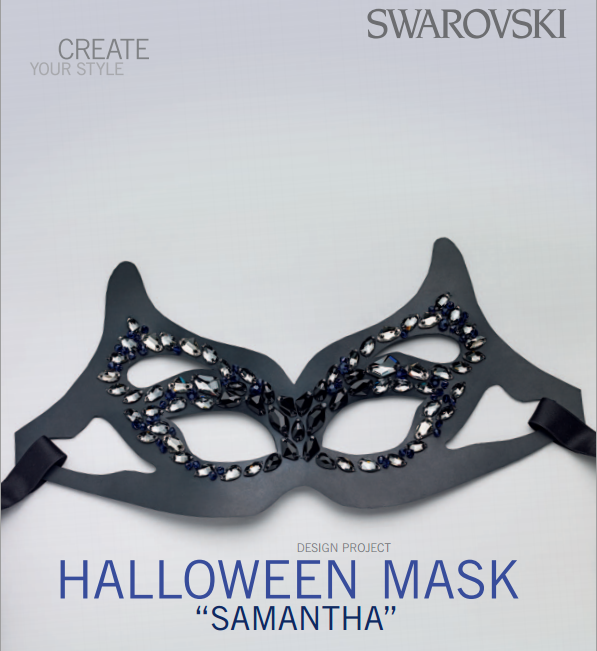 Swarovski Crystal Halloween Mask DIY Steps and instruction