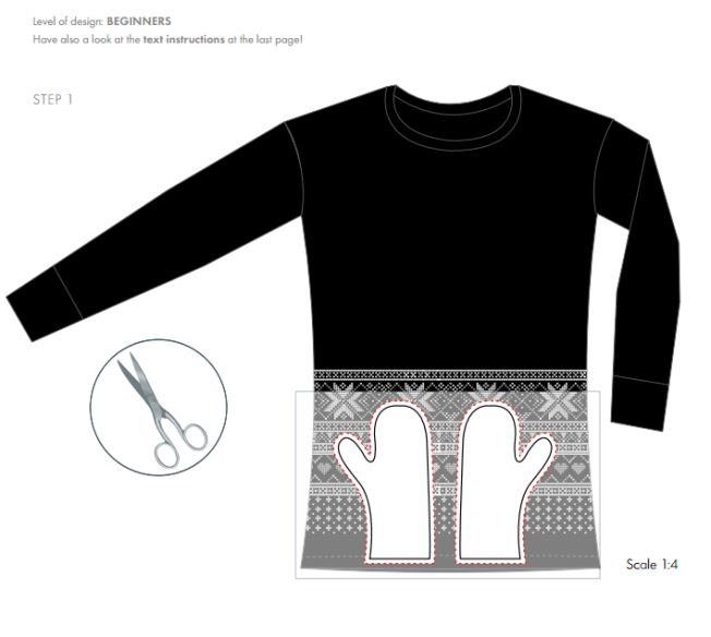 DIY Mittens with Swarovski Crystal embellishments free instructions 1