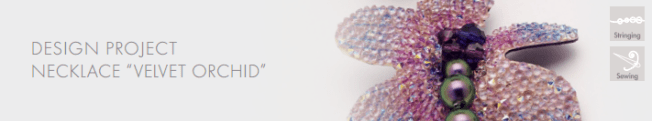 DIY Free Design and Instructions Swarovski Crystal Necklace Velvet Orchid banner