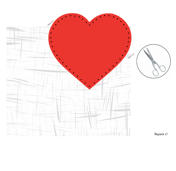 DIY Swarovski Crystal Design Idea Sewing Crystals onto Sweater Sparkling Love Patches Step 2a