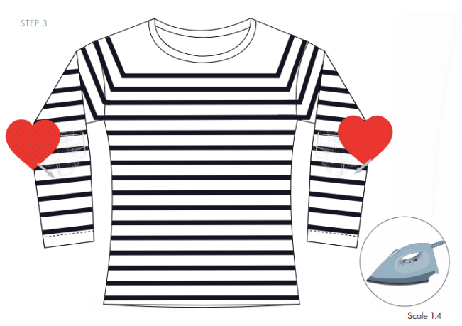 DIY Swarovski Crystal Design Idea Sewing Crystals onto Sweater Sparkling Love Patches Step 3