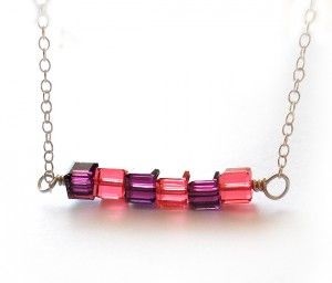 Swarovski Crystal Cube Necklace design Inspiration Sex in the city inspired