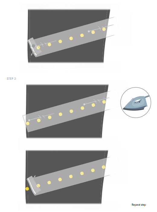 DIY Intructions on Appling Swarovski Crystals to pants step 2