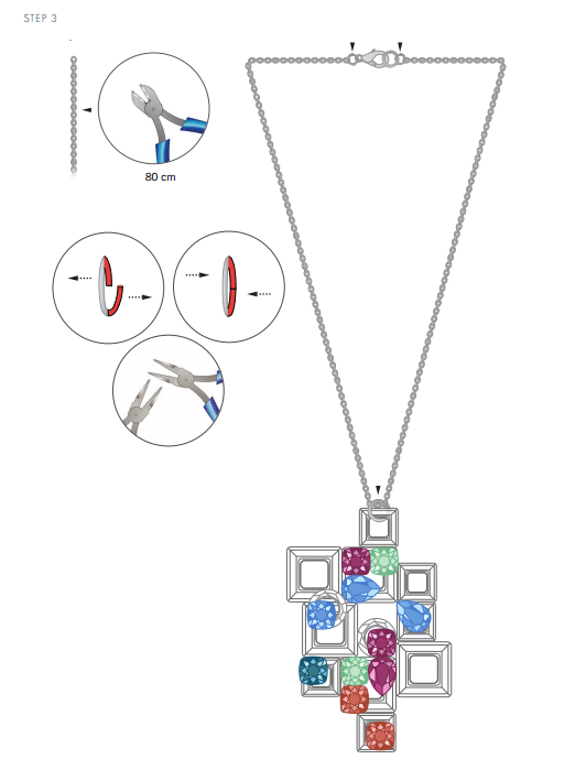 Free Swarovski Crystal Necklace Design and Instructions step 3