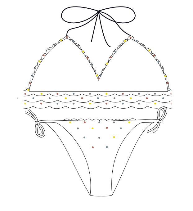 DIY summer project how to apply Crystals to bathingsuits bikini and swimsuits free instructions