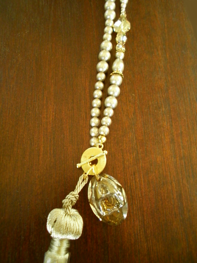 Swarovski Crystal and Pearl Tassel Necklace Design Inspiration Mothers Day