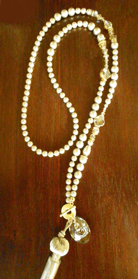 Swarovski Crystal and Pearl Tassel Necklace Design Inspiration wholesale Crystal Beads from Rainbows of Light