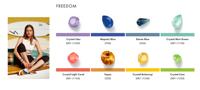 Swarovski Crystal Spring Summer Color Trend Information Freedom trend