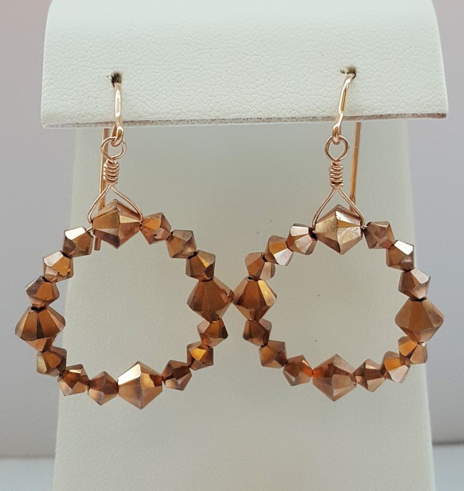 Swarovski Crystal hoop beaded Earrings