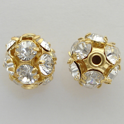 5830 Gold Swarovski Crystal Pave Balls