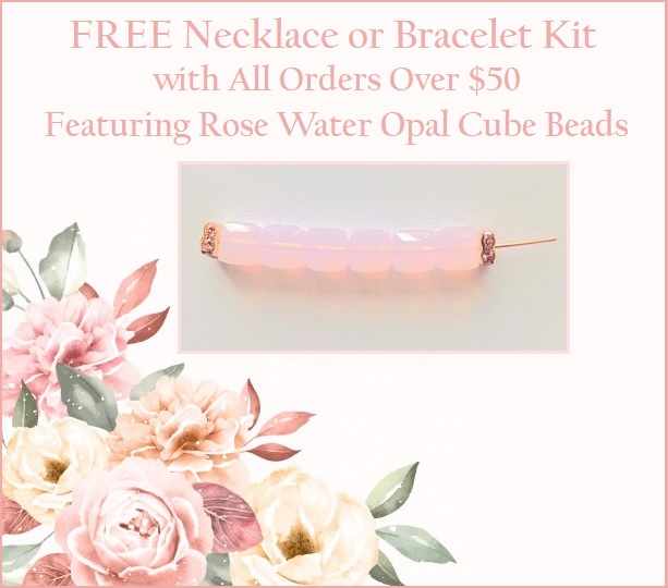 Free Swarovski Crystal Rose Water Opal Necklace or Bracelet Kit