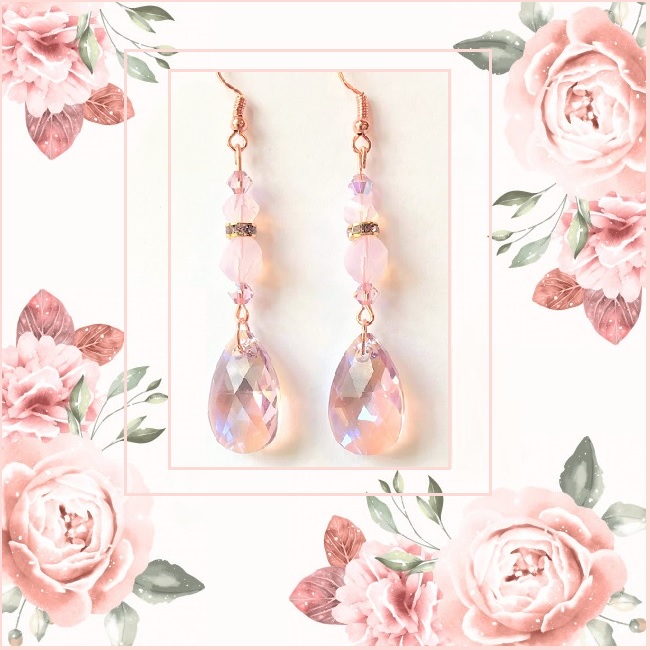 Swarovski Crystal Earring Kit Rose Water Opal and Light Amethyst Shimmer on Sale shop now